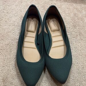 Dark Green Cynthia Rowley Flats - Size 6.5 - Excellent Condition!